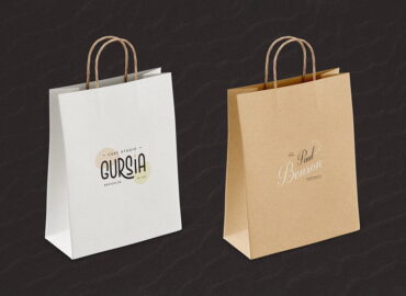 Kraft-Paper-bag-custom-printed-white-brown-On-Global-Packaging