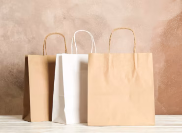 kraft-paper-bags-white-brown-recycle-virgin-flat-handle-twist-handle-On-Global-Packaging